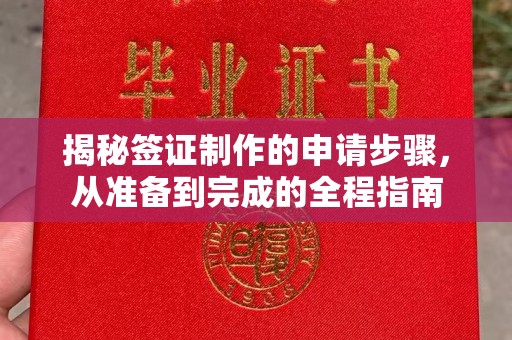 札达揭秘签证制作的申请步骤，从准备到完成的全程指南